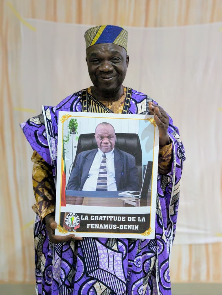 Monsieur SOSSOUKPE Sylvain, Président sortant de FENAMUS-BENIN